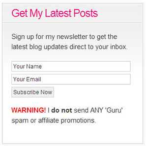 email optin sidebar