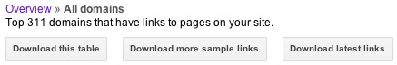 Google Webmaster Tools Export