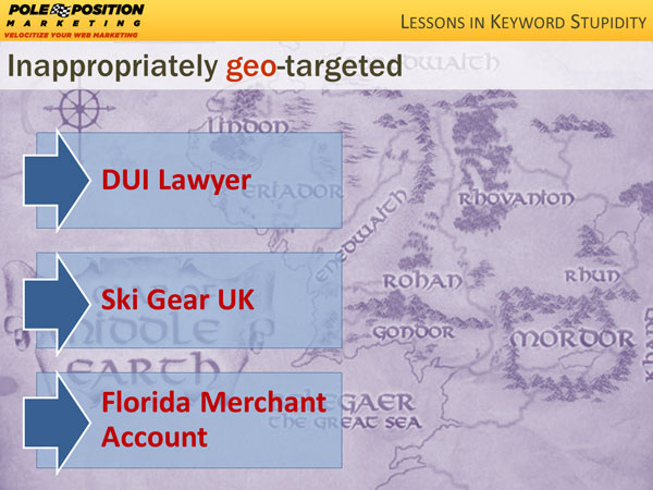 7 Lessons in Keyword Stupidity: How Not to Mess Up Keyword Research Inappropriately Geo Targeted 7 Lessons in Keyword Stupidity: How Not to Mess Up Keyword Research