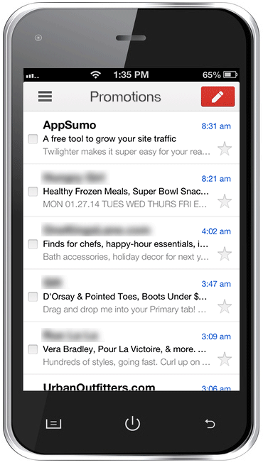 Mobile Inbox Snapshot (Gmail) - January 27, 2026