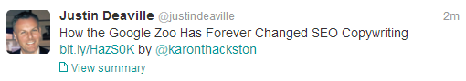 Twitter Feed Mention