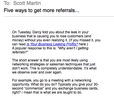 email subject is a headline