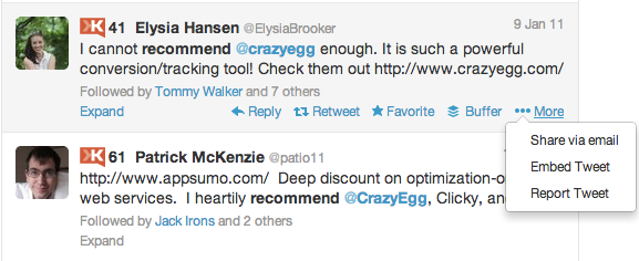 twitter testimonials