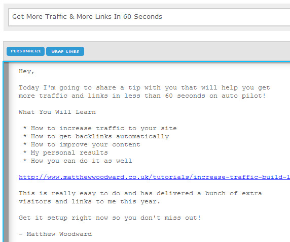 content email template