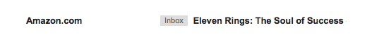 image showing Amazon using a product name in an email subject line. This subject line is based on previous browsing history