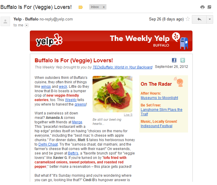Hyperlocal email marketing