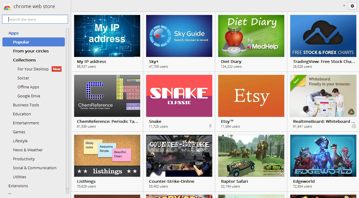 chrome web store