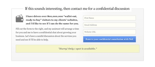 Neil Patel changed the number of contact form fields from 4 to 3 for a 26% boost in conversions.