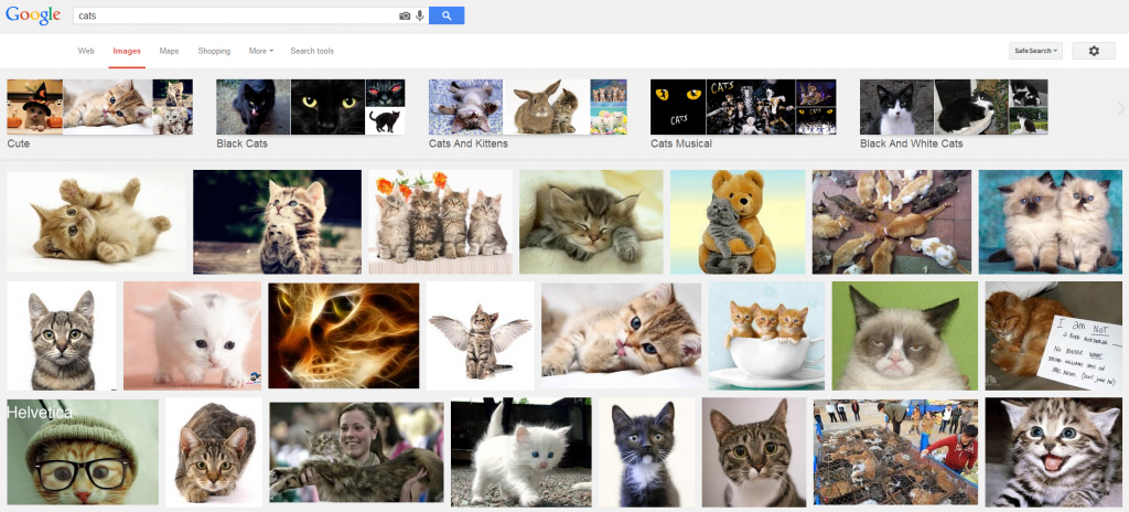 Google Image Search Results Page