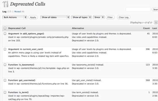 Log Deprecated Notices