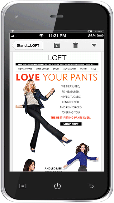 Mobile Email Example: Loft - September 2026