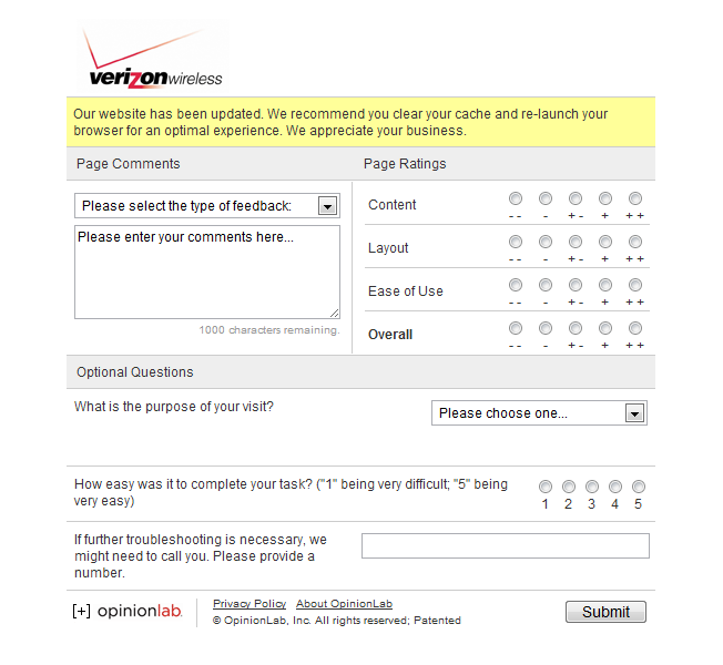 Verizon Feedback 2