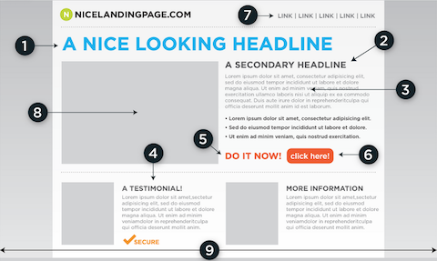 landing page infographic