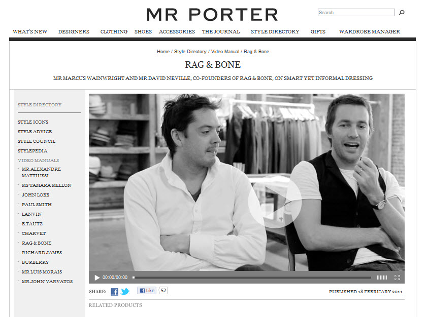 Mr Porter Video Manual