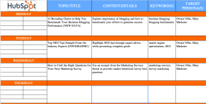Hubspot calendar